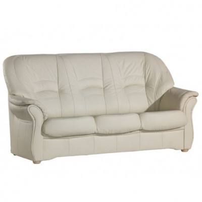 Klassische Wohnzimmer Garnitur 3+1+1 100% Vollleder Couch Sitz Deko Sofa