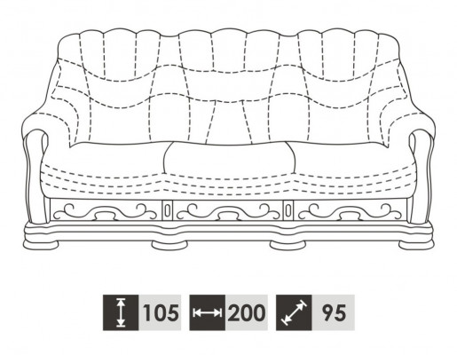 Sofagarnitur 3+1+1 Sitzer Klassischer Wohnlandschaft Polster Sofas Couchen Neu