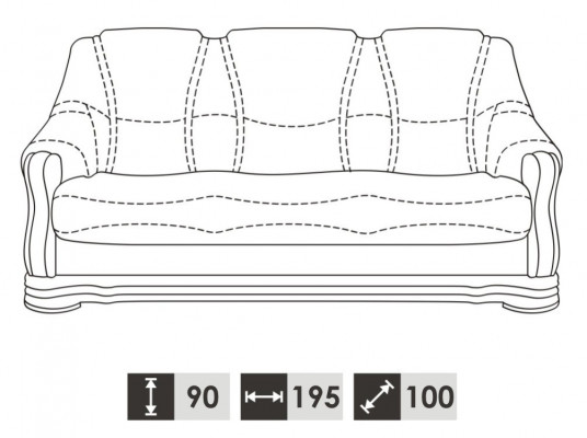 Sofagarnitur 3+2+2 Sitzer Klassischer Couchen Sofas Wohnlandschaft Polster Neu