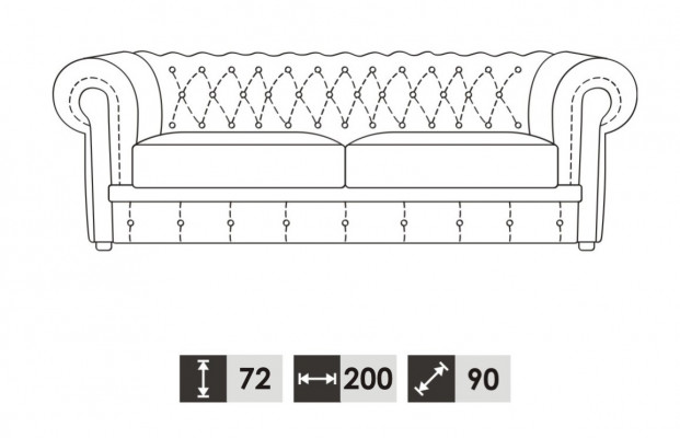 Sofagarnitur Chesterfield 3+2 Sitzer Sofa Sitz Polster Klassiche Couchen