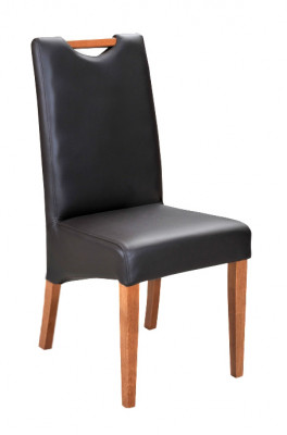 Set 8x Sessel Stuhl Design Holz Leder Polster Stühle Gastro Esszimmer