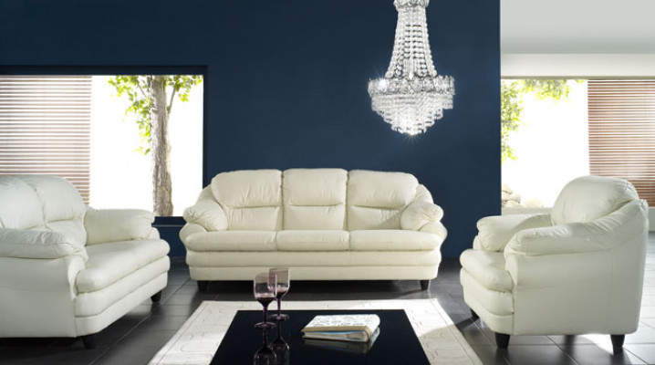 Sofagarnitur 3+1+1 Sitzer Set Design Sofas Polster Relax Couchen Leder