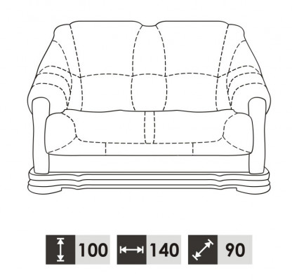 Klassische Zweisitzer Couch Ledersofa Neu Polster Sofa 2 Sitzer Leder