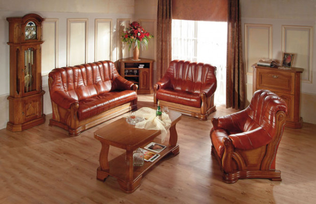 Sofagarnitur 3+1 Sitzer Klassischer Couchen Wohnlandschaft Polster Sofas