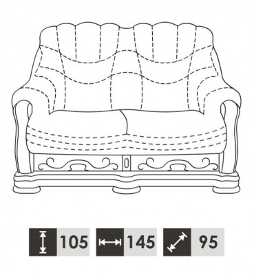 Zweisitzer Couch Klassische Ledersofa Sofas Polster Sofa 2 Sitzer Leder
