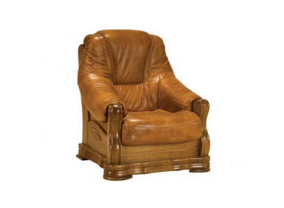 Sessel Fernseh Holz Sessel Echtes Leder Gepolsterter Sitz Lounge Club Möbel Neu