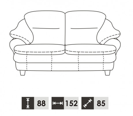 Sofa 2 Sitzer Design Sofas Polster Couchen Leder Relax Deko Moderne Sitz