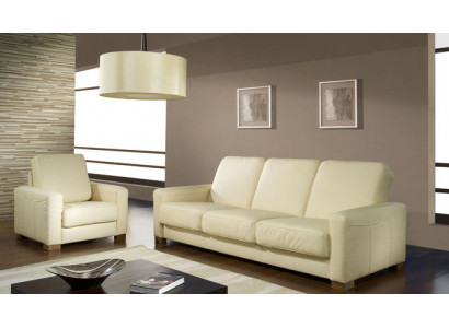 Sofagarnitur 3+1+1 Sitzer Set Design Sofas Polster Couchen Leder Relax Moderne