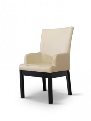 Design Sessel Polster Set 2x Stuhl Holz 100% Leder Stühle Gastro Esszimmer