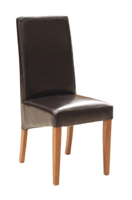 Set 2x Sessel Stuhl Designer Holz Polster Stühle Gastro Esszimmer 100% Leder