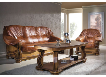 Garnitur 3+1 Sitzer Couch Sitz Polster Garnituren Set 100% Italienisches Leder