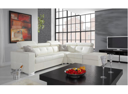 Design Ecksofa Wohnlandschaft Polster Eck 100% Leder Sofa Couch Sitz