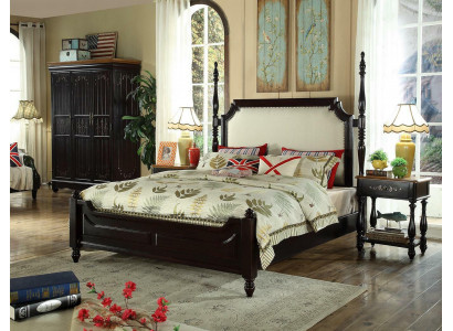 Amerikanische Holz Betten Luxus Echtholz Möbel Schlafzimmer Bett 3tlg. Set Neu