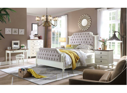 Doppel Bett Klassische Betten Kolonial Textil Betten Chesterfield Gründerzeit