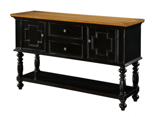 Kommode Anrichte Konsole Holz Schrank Garderobe Sideboard Design Möbel Schwarz