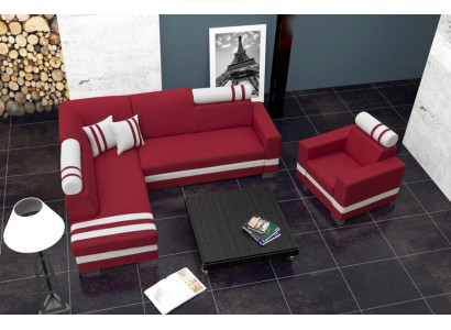 Sofa Schlafsofa Designer Sofa mit Bettfunktion + Bettkasten Ecksofa Couch NEU