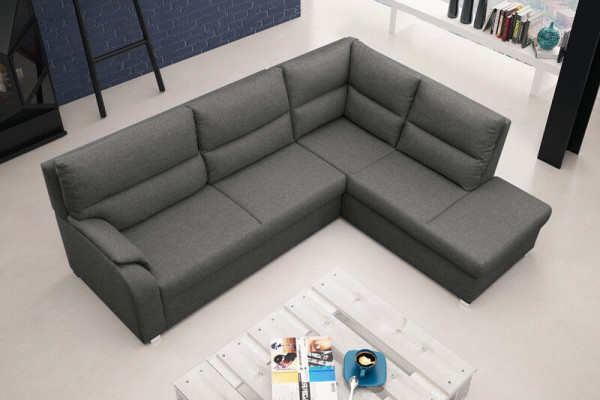 Sofa Schlafsofa Designer Sofa mit Bettfunktion + Bettkasten Ecksofa Couch -NEU!