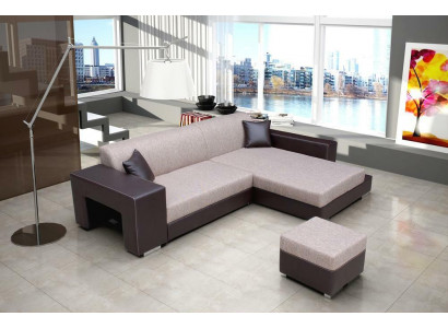 Sofa Schlafsofa Designer Sofa mit Bettfunktion + Bettkasten Ecksofa Couch NEU