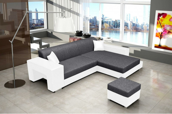 Sofa Schlafsofa Designer Sofa mit Bettfunktion + Bettkasten Ecksofa Couch NEU