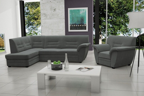 Wohnlandschaft Ecksofa mit Bettkasten Polstersofa Couch Eckcouch Sofa L-Form
