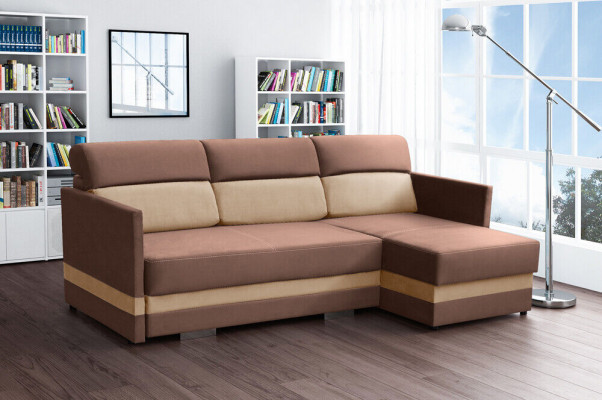 Sofa Schlafsofa Designer Sofa mit Bettfunktion + Bettkasten Ecksofa Couch NEU
