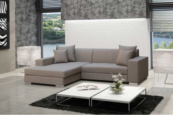 Sofa Schlafsofa Designer Sofas mit Bettfunktion Ecksofa Couch NEU + Bettkasten