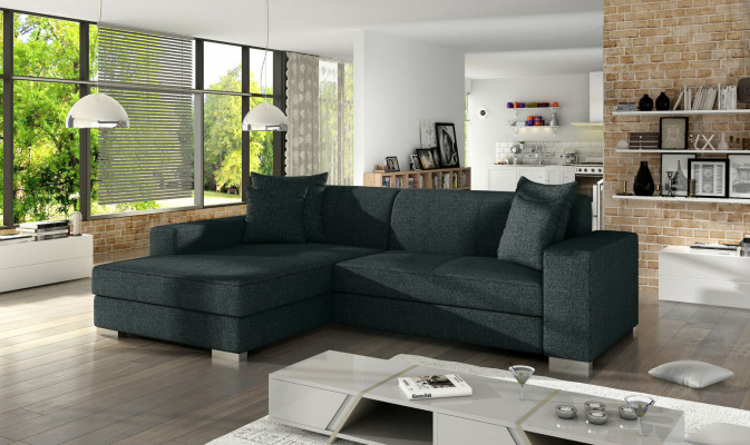 Sofa Schlafsofa Designer Sofas mit Bettfunktion Ecksofa Couch NEU + Bettkasten