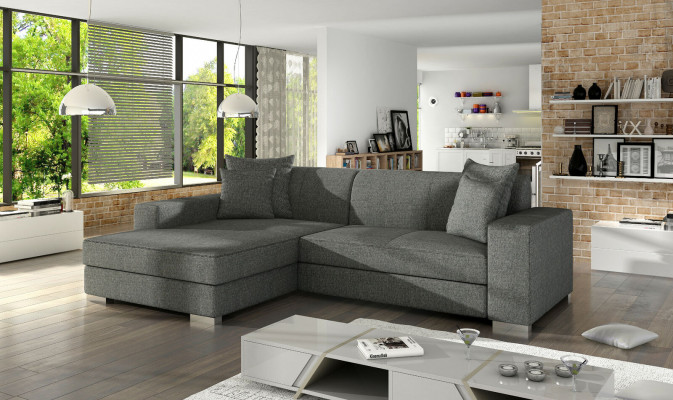 Sofa Schlafsofa Designer Sofas mit Bettfunktion Ecksofa Couch NEU + Bettkasten