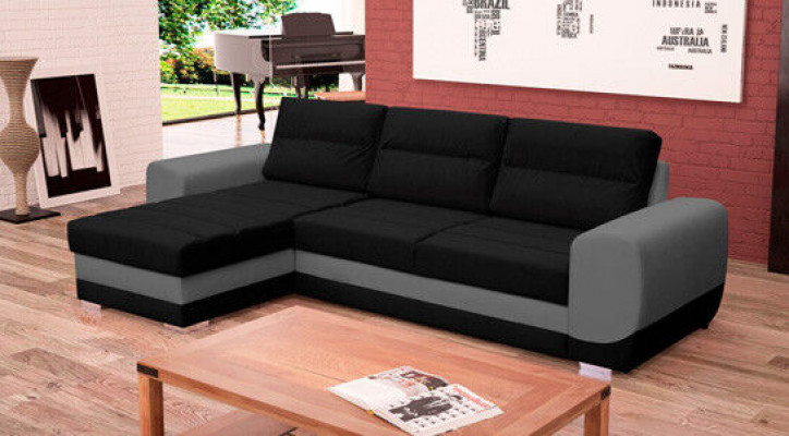 Sofa Schlafsofa Designer Sofa mit Bettfunktion + Bettkasten Ecksofa Couch NEU