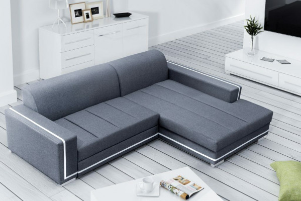 Sofa Schlafsofa Designer Sofa mit Bettfunktion + Bettkasten Ecksofa Couch NEU