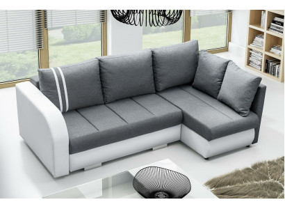 Sofa Schlafsofa Designer Sofa mit Bettfunktion + Bettkasten Ecksofa Couch NEU
