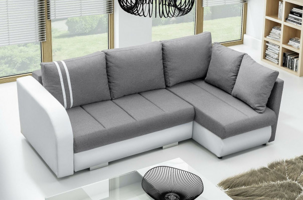 Sofa Schlafsofa Designer Sofa mit Bettfunktion + Bettkasten Ecksofa Couch NEU