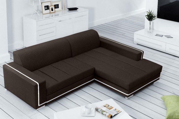 Ecksofa mit Schlaffunktion Bettfunktion Kasten Sofa Couch Wohnlandschaft Bett