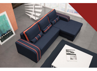 Sofa Schlafsofa mit Bettfunktion, Bettkasten - Ecksofa Couch, NEU im Design
