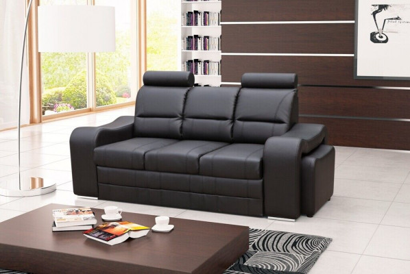 3 Sitzer Sofa Couch Polster Couchen Sofas 3 Sitzer mit Hocker Garnitur Polster