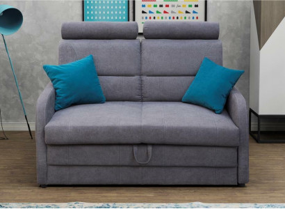 2 Sitz Sofa Couch Sofas Textil Polster Stoff Garnitur Bettfunktion Schlafsofa