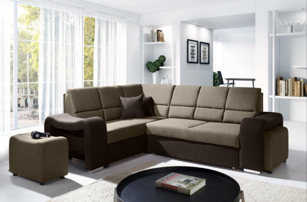 Sofa Schlafsofa Designer Sofa Bettfunktion Bettkasten Ecksofa Couch Sofas Textil