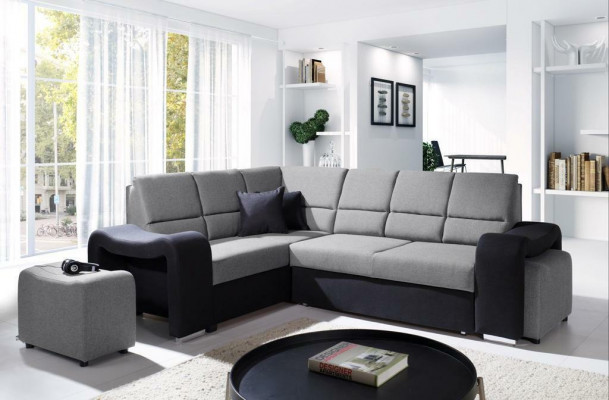 Sofa Schlafsofa Designer Sofa Bettfunktion Bettkasten Ecksofa Couch Sofas Textil