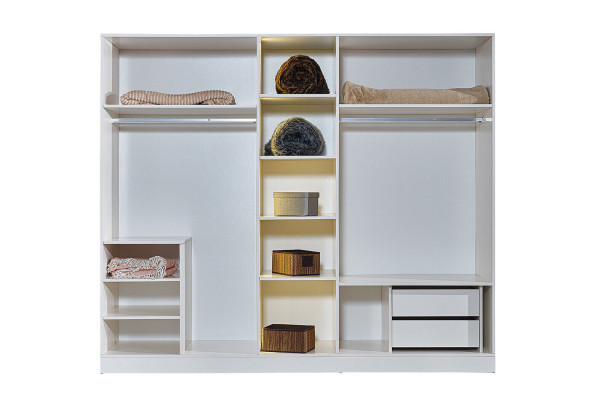 Weiße Schlafzimmer Komplette Garnitur Modernes Bett Kleiderschrank 5tlg