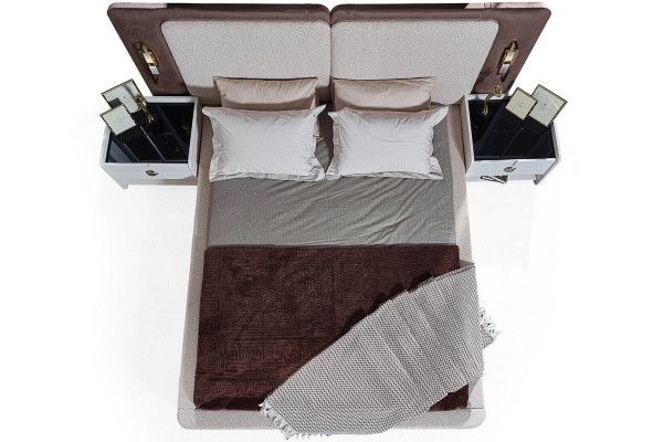 Weiße Schlafzimmer Komplette Garnitur Modernes Bett Kleiderschrank 5tlg