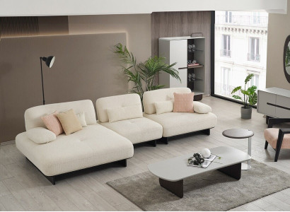 Wohnzimmer Textil Sofa Luxuriöse L-Form Couch Ecksofa Designer Möbel