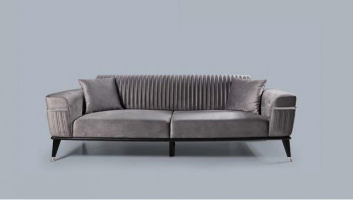 Luxus Wohnzimmer Couch Graue Couchen Sofa Möbel Grau Sofas Textil Einrichtung