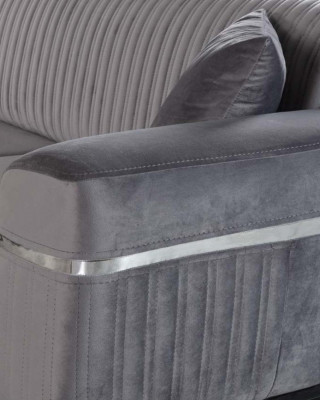 Luxus Wohnzimmer Couch Graue Couchen Sofa Möbel Grau Sofas Textil Einrichtung