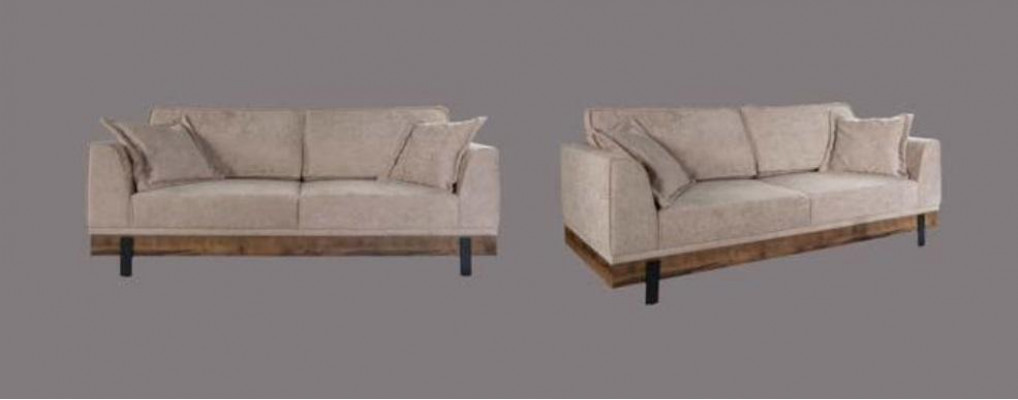 Design Couch 3 Sitz Polster Sofa Moderne Sofas Zimmer Möbel Beige