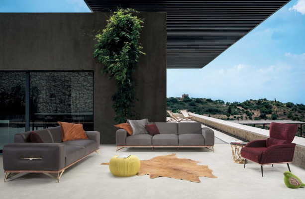 Luxus Viersitzer Sofa 4 Sitzer Sofas Wohnzimmer Polyester Modern Stoff Design