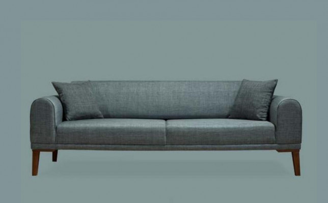 Luxuriös Modern Sofa 3 Sitzer Design sofa Dreisitzer Polster Holz