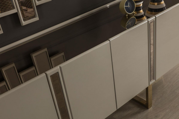 Garnitur Esszimmer Esstisch Stuhl Sideboard Tisch Tische Stühle Modern Set 6tlg