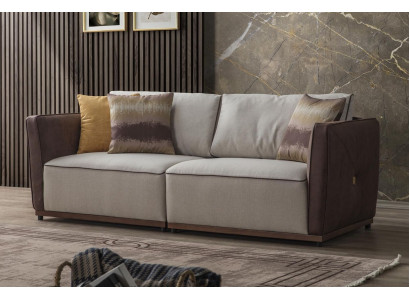 Zweisitzer Sofa Luxus 2 Sitzer Sofas Sitz Wohnzimmer Modern Polyester Stoff Neu