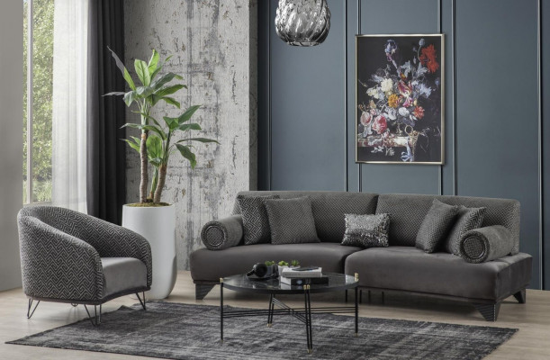 Sessel Einsitzer Sofa Couch Polster 1 Sitz Clubsessel Stoff Modern Wohnzimmer