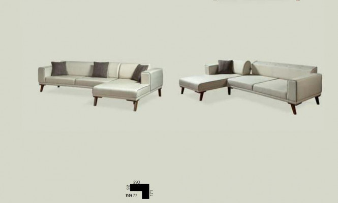 Ecksofa L-Form Sofas Couches Ecke Couch Polstermöbel Textil Weiß